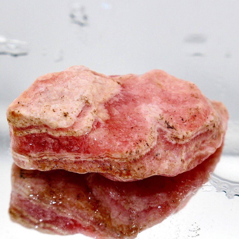 Pink Gem Banded Rhodochrosite Matrix Raw Rough Stone Crystal Natural Argentina